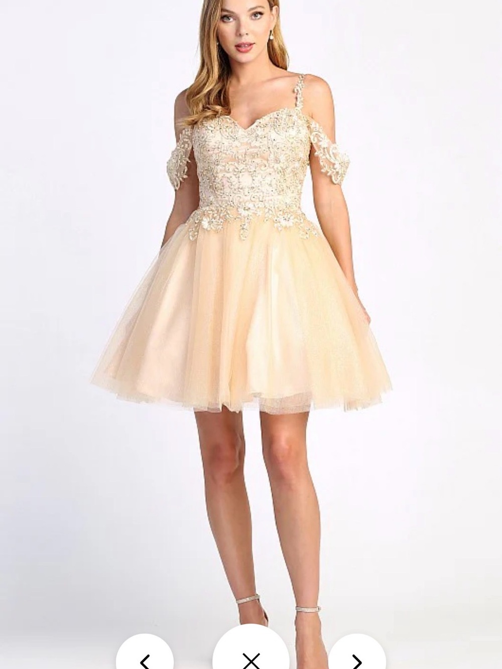 ADORA Champagne Tolle with Lining Party Dress